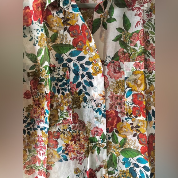 Johnny Was floral shirt dress 30% silk new without tag and label Size S - Picture 6 of 7